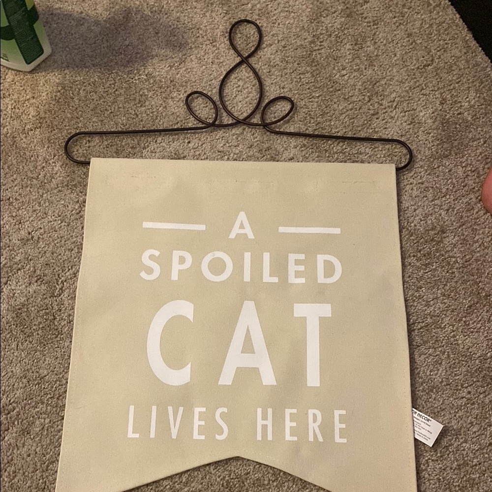 Charming Cream Cat Wall Decor